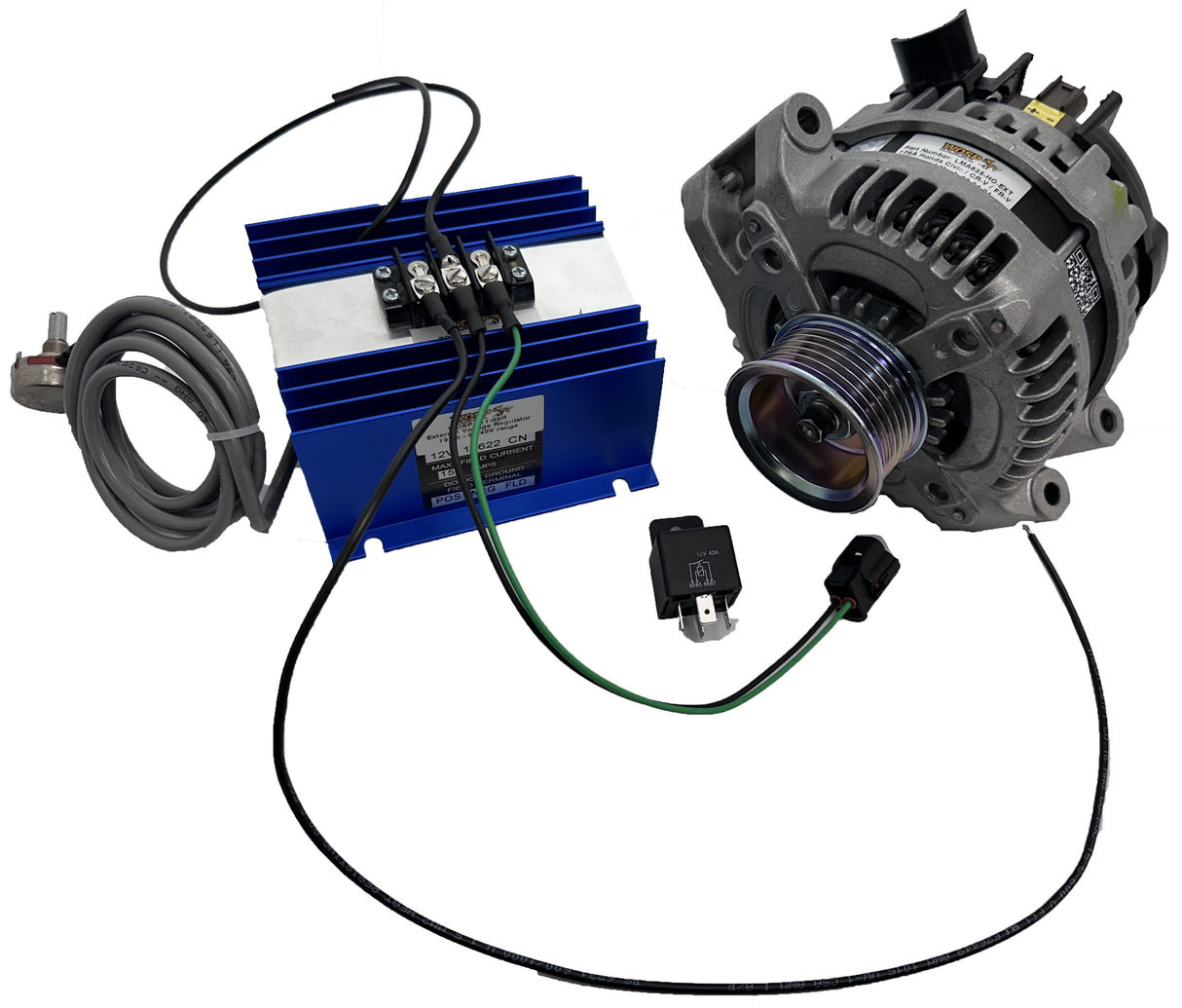 Wosp Honda Civic / CR-V / FR-V / Stream 175A Externally Regulated Alternator (Terminals at Top)
