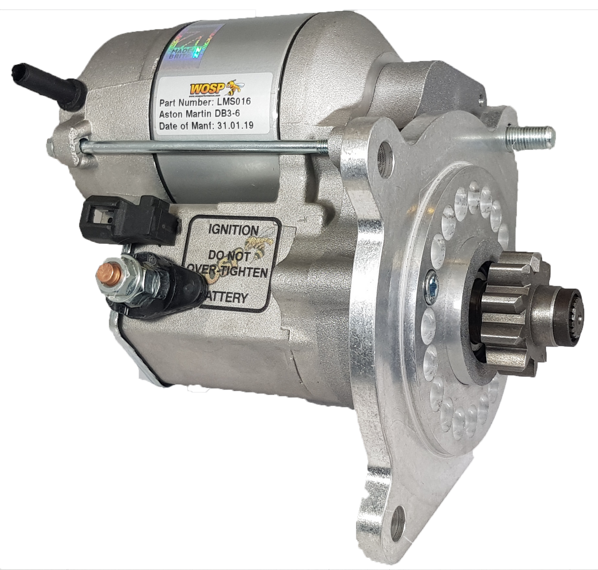 Wosp Aston Martin DB3, DB4, DB5 & DB6 (left hand) high torque starter motor (LMS016)