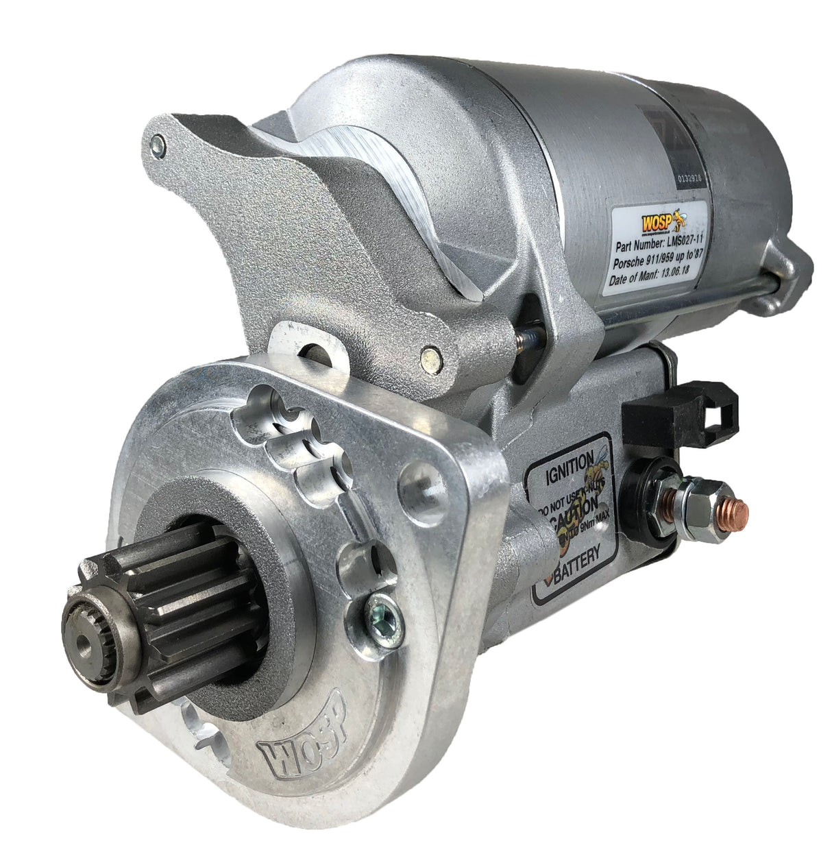 Wosp Porsche 911 / 912 / 959 / VW Beetle / Transporter RH super-duty starter motor (LMS027-11)