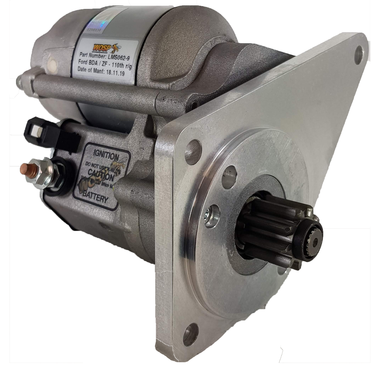 Wosp Ford BDA & BDG / ZF transmission (110 tooth ring gear) 9 tooth high torque starter motor (LMS062-9)