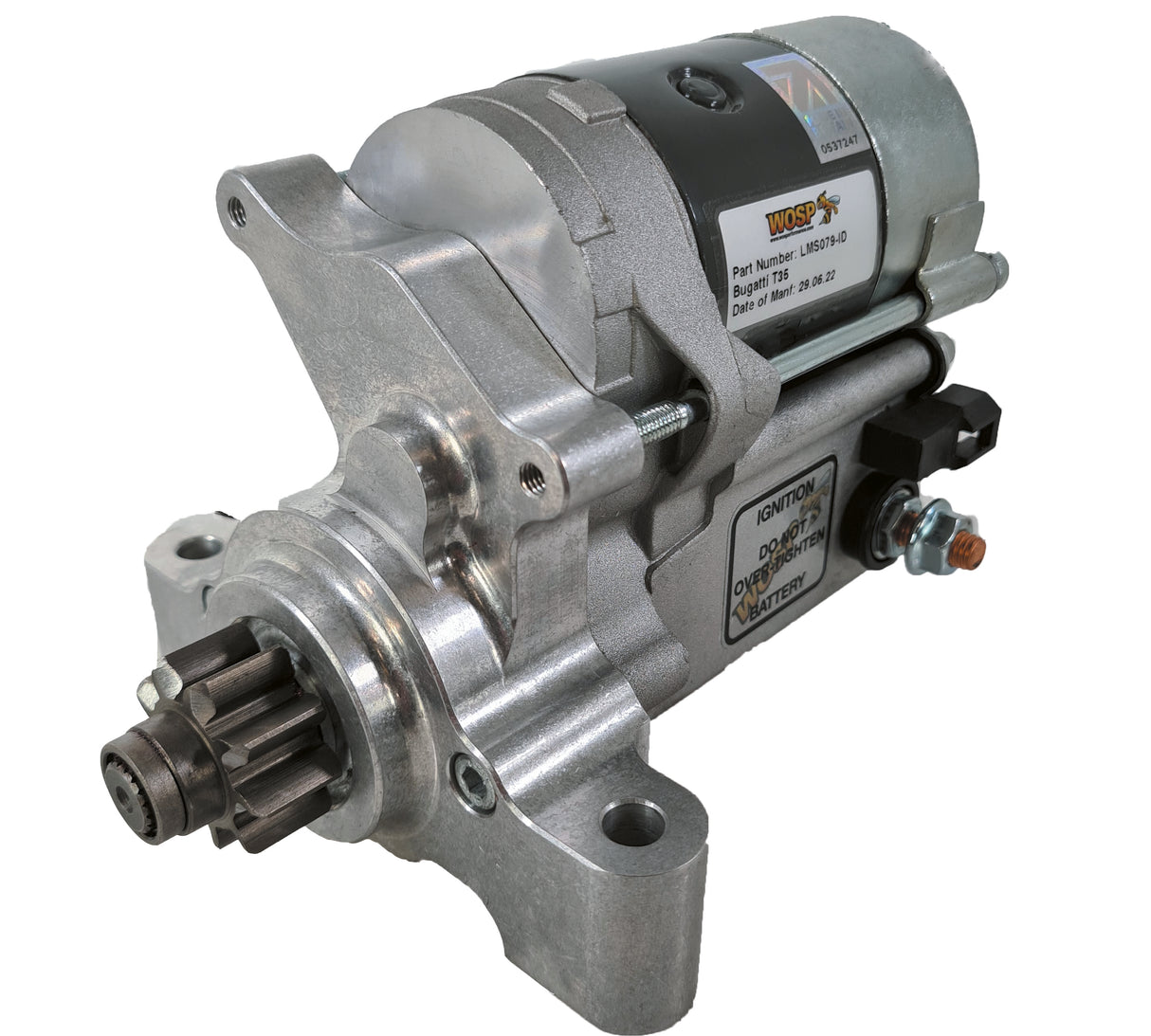 Wosp Bugatti T35 high torque starter motor to suit ID cover (LMS079-ID)