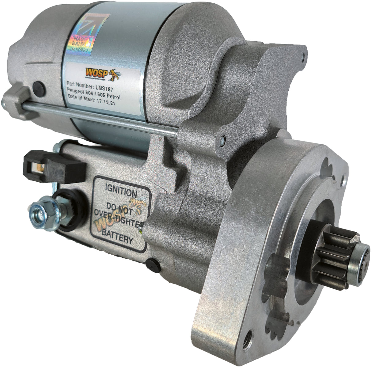 Wosp Citreon C25 / Fiat Ducato / Peugeot 504 & 505 / Talbot Express high torque starter motor (LMS187)