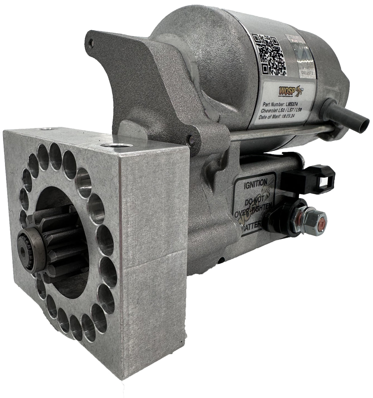 Wosp Chevrolet LS pad mount RH (motor on top) high torque starter motor (LMS374)