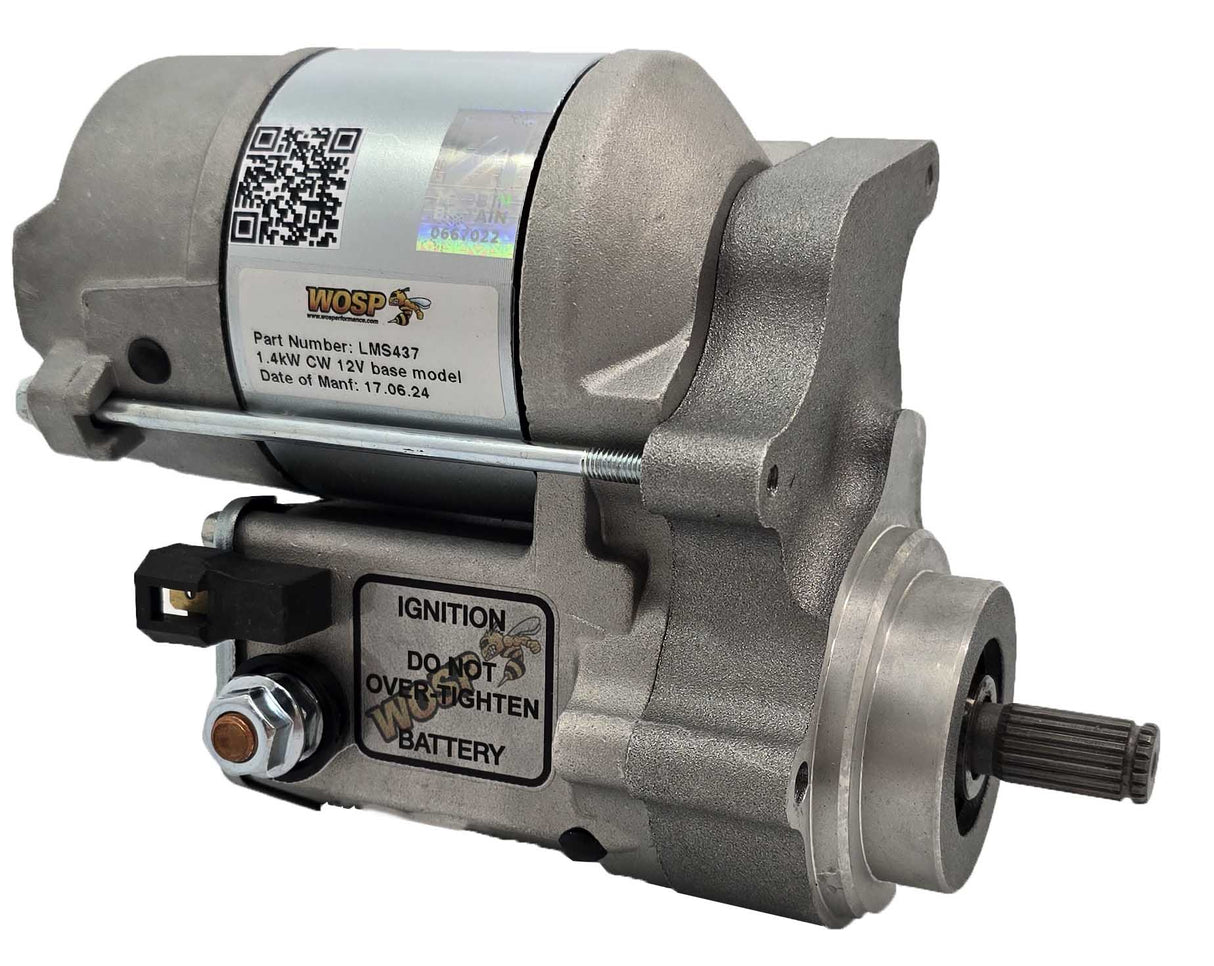 Wosp 1.4kW clockwise base model 12V high torque starter motor (LMS437)