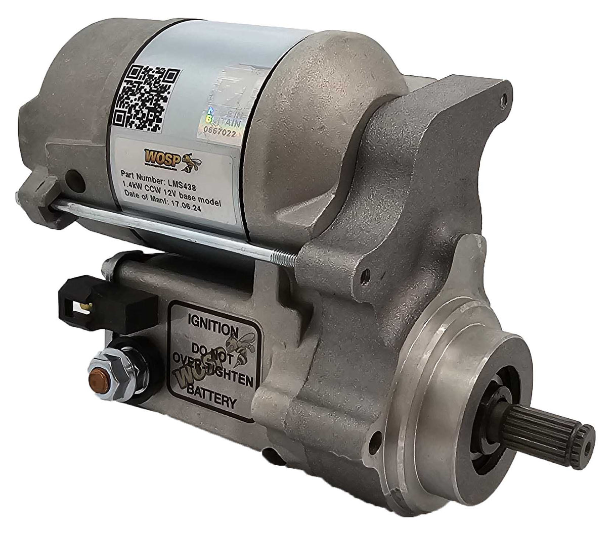 Wosp 1.4kW counterclockwise base model 12V high torque starter motor (LMS438)