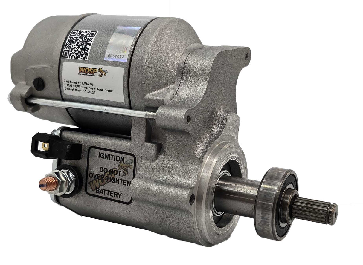 Wosp 1.4kW long drive counterclockwise base model 12V high torque starter motor (LMS440)