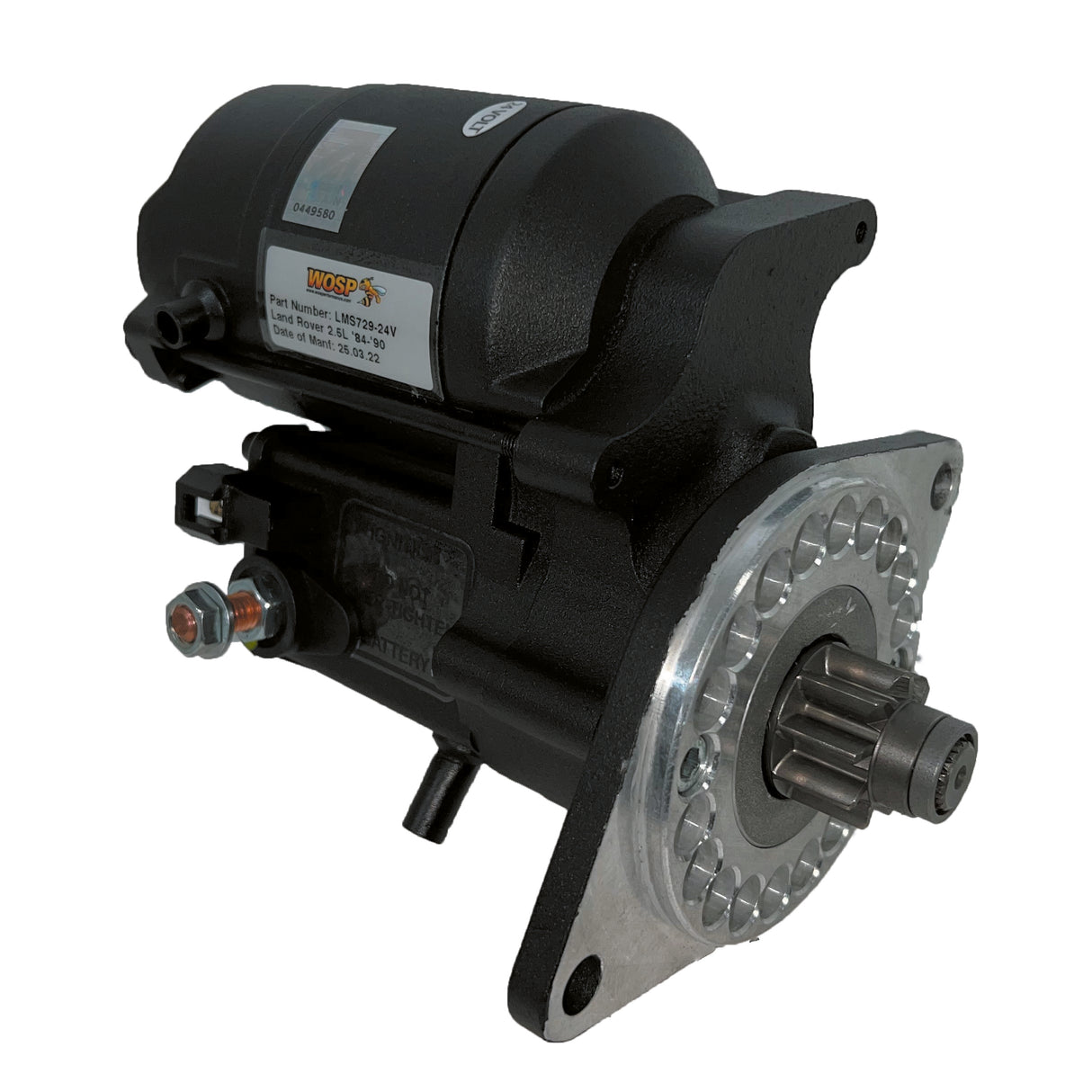 Wosp Land Rover 2.5 'military' 24 Volt high torque starter motor (LMS729-24V)
