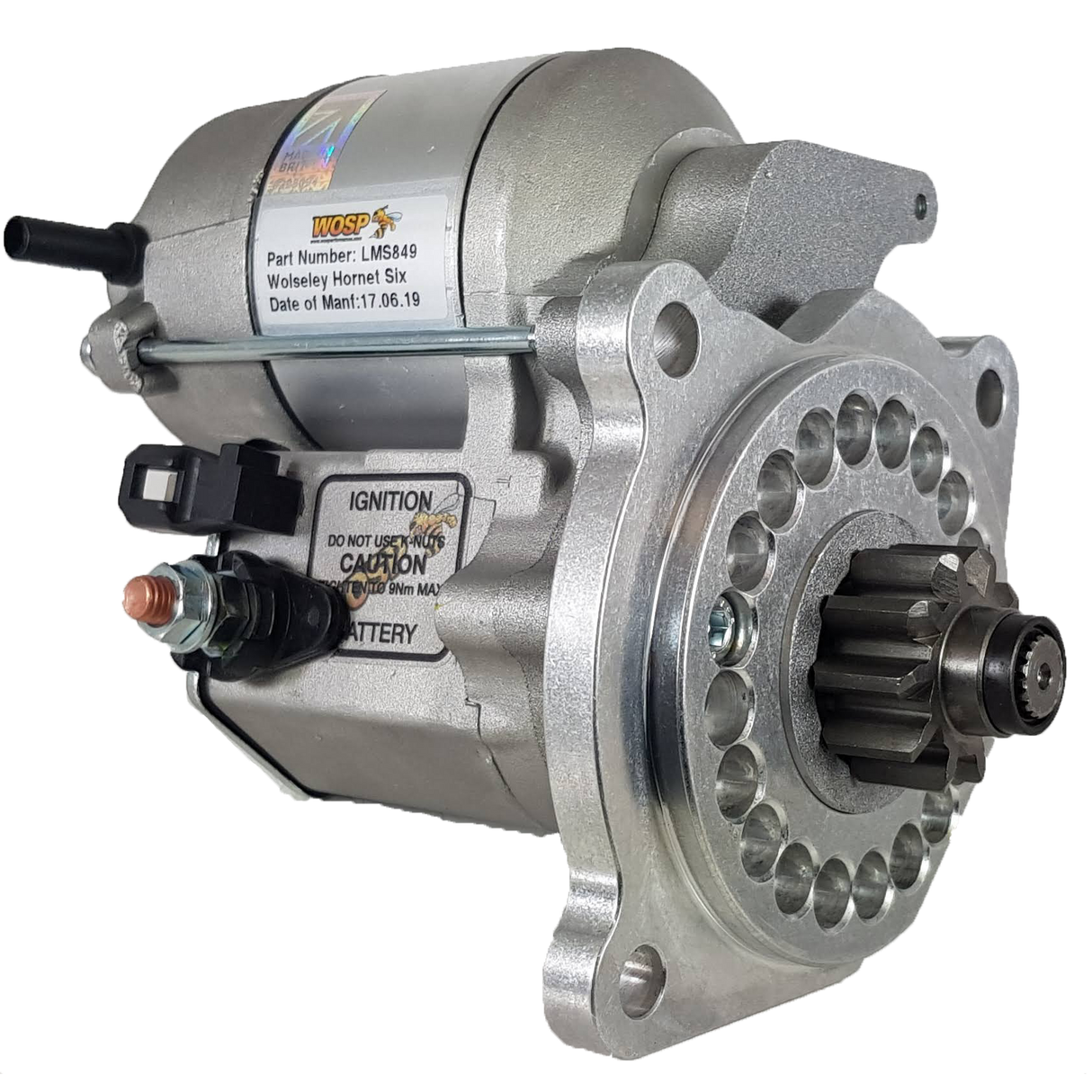 Wosp Wolseley Hornet Six high torque starter motor (LMS849)
