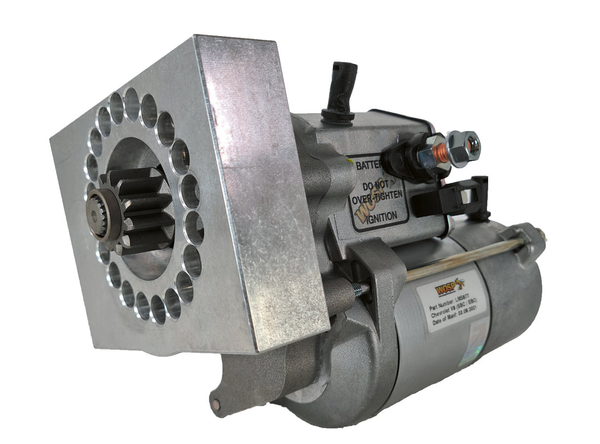 Wosp Chevrolet V8 & straight 6 parallel hole pad mount LH (motor underneath) super-duty starter motor (LMS877)
