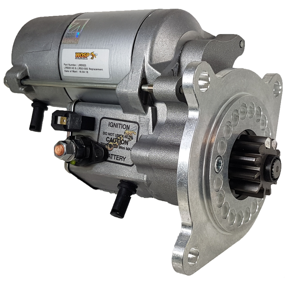 Wosp Ford Major / Super Major Tractor high torque starter motor (LMS925)