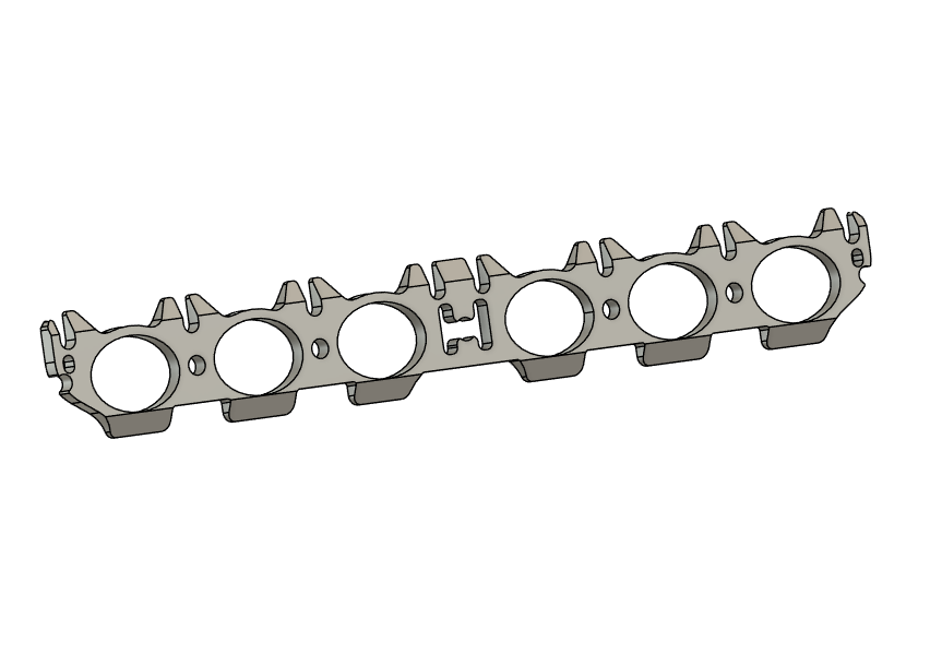 Walton Motorsport 304 Stainless Steel Head Flange (Ports for Stubs) BMW S58 Fibre Laser Cut