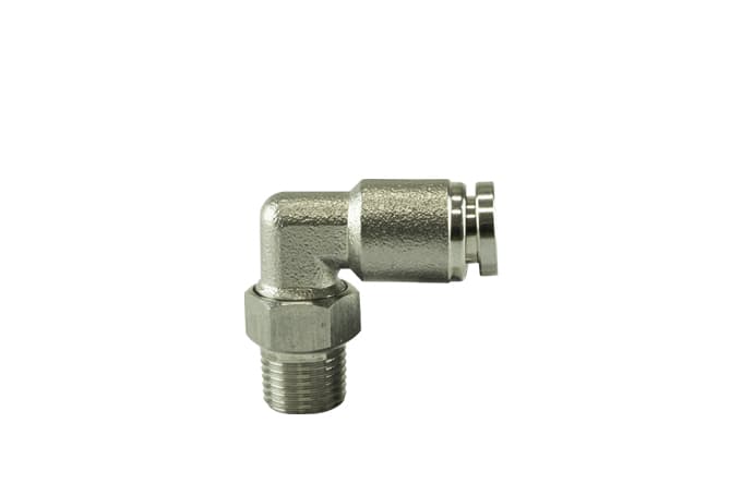 Turbosmart 1/8" NPT 90Deg Pushloc Fitting - SS - 1/4" (TS-0550-3054)