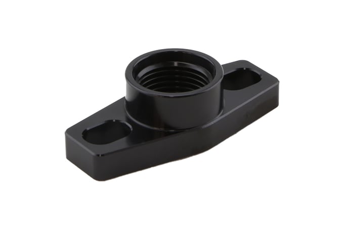 Turbosmart Billet Turbo Drain adapter with Silicon O-ring. 38 - 44mm slotted hole centre - small frame universal fit. (TS-0804-1010)
