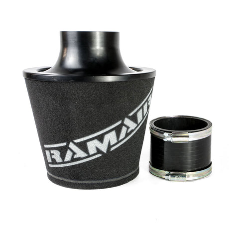 Ramair Ramair Large Foam Filter Aluminium Base 90mm (3.5inch) OD Black with Silicone Coupler