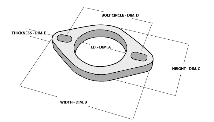 Vibrant Performance 2-Bolt Stainless Steel Flange 2"