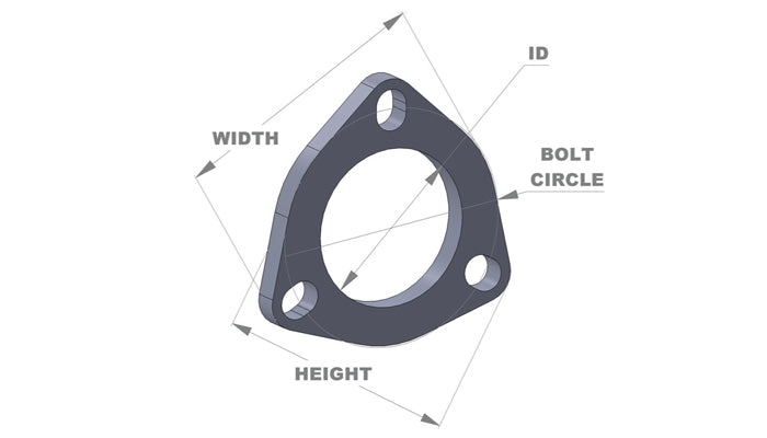 Vibrant Performance 3-Bolt Stainless Steel Flange 2.25"