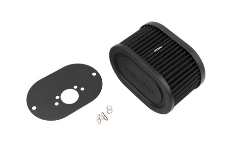 Ramair Pleated Carburettor Intake Air Filter Baseplate to fit SU HS6 Mini Offset 100mm