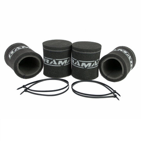 Ramair 4x Single Inlet Motorcycle Carb Sock Foam Air Filter 102mm
