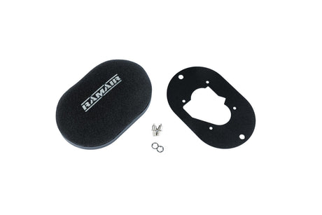 Ramair Domed Carb Air Filter & Baseplate to fit Weber 32/34 DMTL, DMTR, DATR  - 65mm Internal Height
