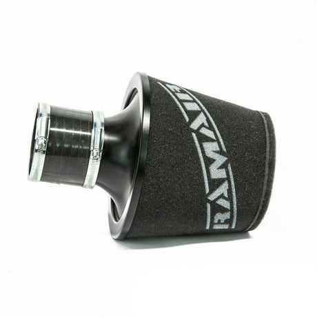 Ramair Ramair Large Foam Filter Aluminium Base 80mm (3.1inch) OD Black with Silicone Coupler