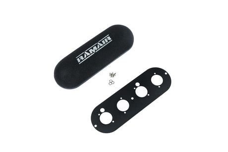 Ramair Twin Domed Carb Air Filter & Baseplate to fit Lotus Twin Cam 1558cc - 65mm Internal Height