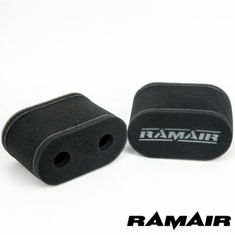 Ramair MS-010 - 2x Twin Inlet Motorcycle Carb Sock Air Filter