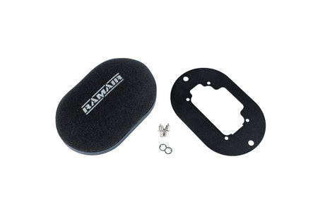Ramair Domed Carb Air Filter & Baseplate to fit Weber 32/36 DGV/DGEV, 38 DGAS/DGMS  - 40mm Internal Height