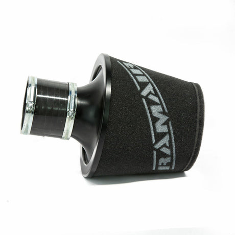 Ramair Ramair Foam Jet Stream Large Cone Air Filter 70mm (2.75inch) OD Black with Silicone Coupler
