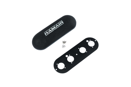 Ramair Twin Domed Carb Air Filter & Baseplate to fit Vauxhall Lotus 16v - 125mm Internal Height