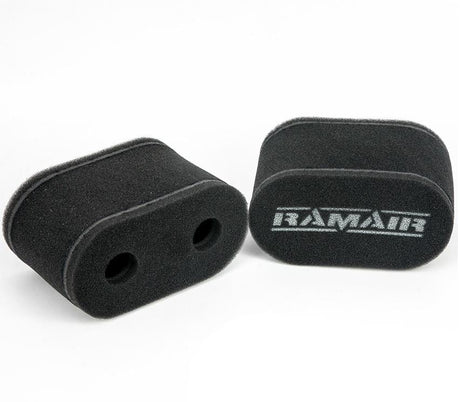 Ramair Carb Sock Foam Air Filters Caged 2x 84mm - Medium