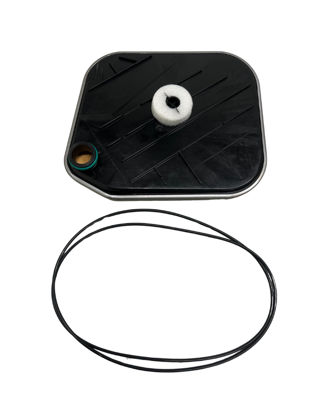 Oil pan gasket and oil pan filter for the 8HP transmission oil pan.