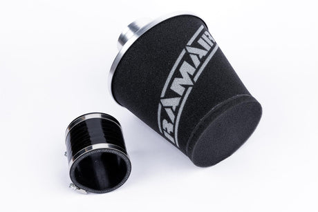 Ramair Ramair Medium Foam Filter Aluminium Base 90mm (3.5inch) OD Silver with Silicone Coupler