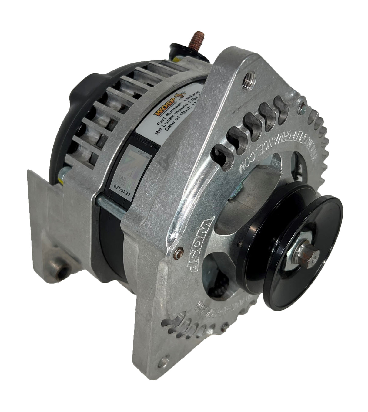 Wosp 120A Lucas type RH Mount Race Alternator