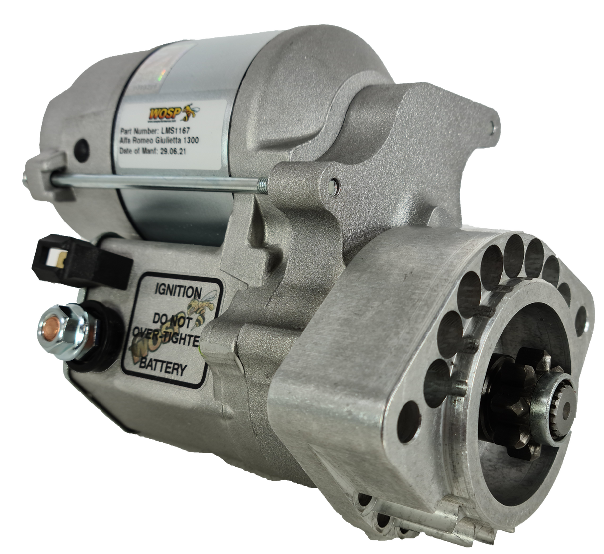 Wosp Alfa Romeo Giulietta 1300 / SZ (750 / 101 series) high torque starter motor (LMS1167)