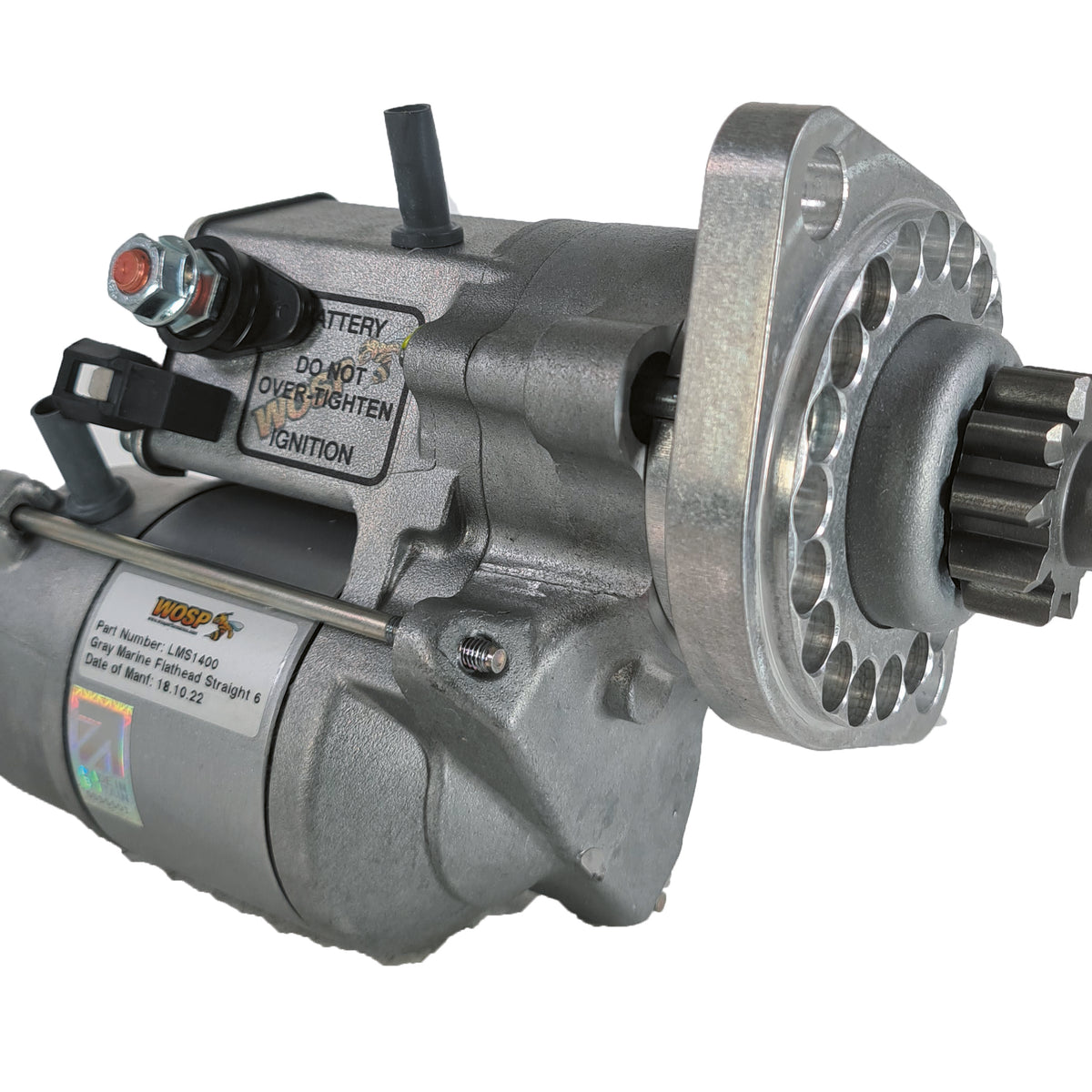 Single R 6 High Toque Operator Wosp Gray Marine Flathead Straight 6 high torque starter motor (LMS140 ...