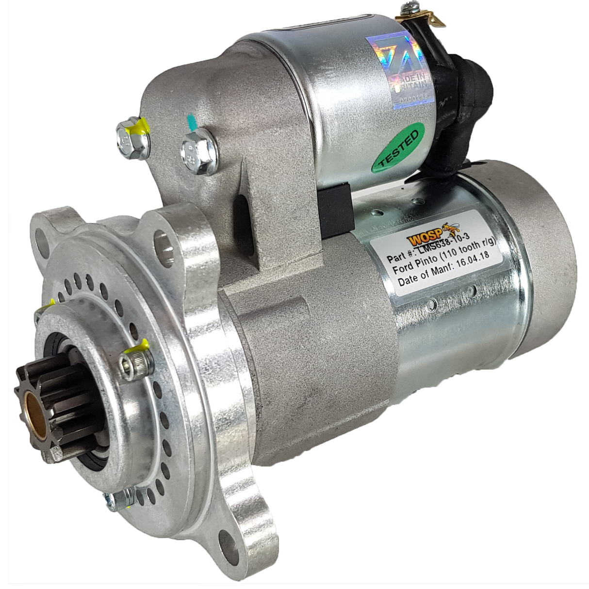 Wosp Ford Pinto engine (110 tooth ring gear) 10 tooth / 3 bolt slimline starter motor (LMS638-10-3)