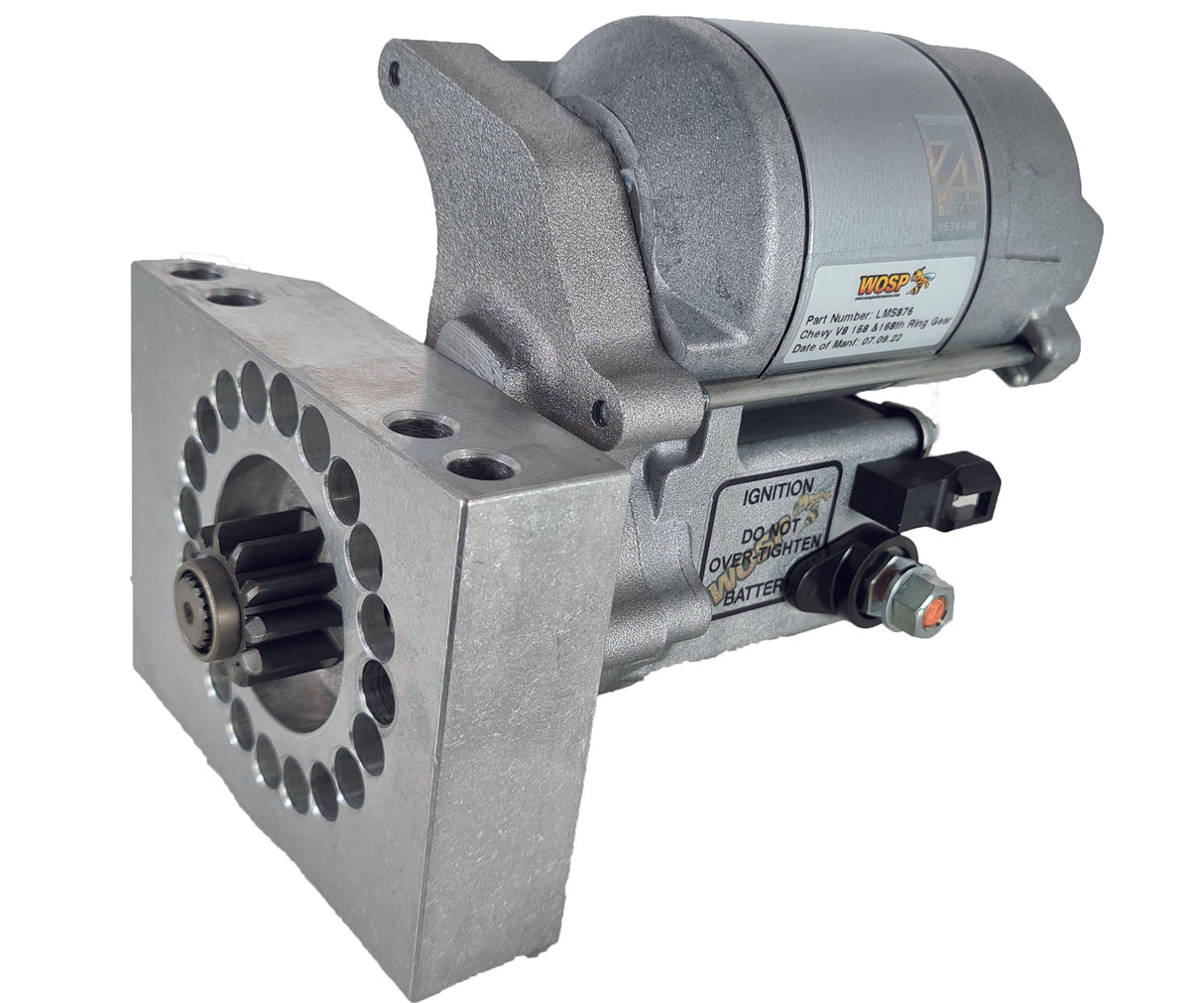 Wosp Chevrolet V8 & straight 6 parallel hole pad mount RH (motor on top) high torque starter motor (LMS876)