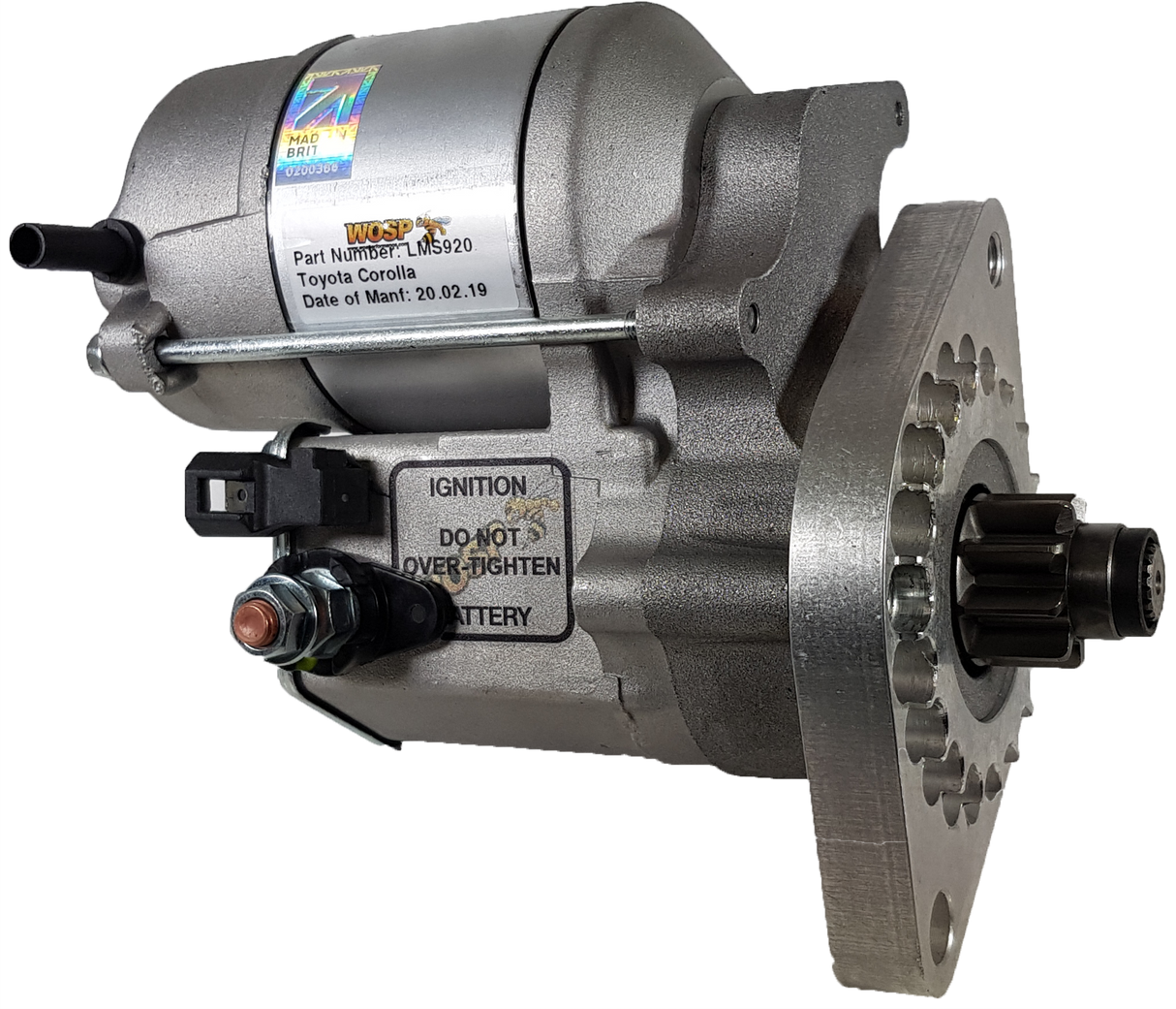 Wosp Daihatsu Charmant & Toyota Carina / Celica / Corolla 'early' high torque starter motor (LMS920)