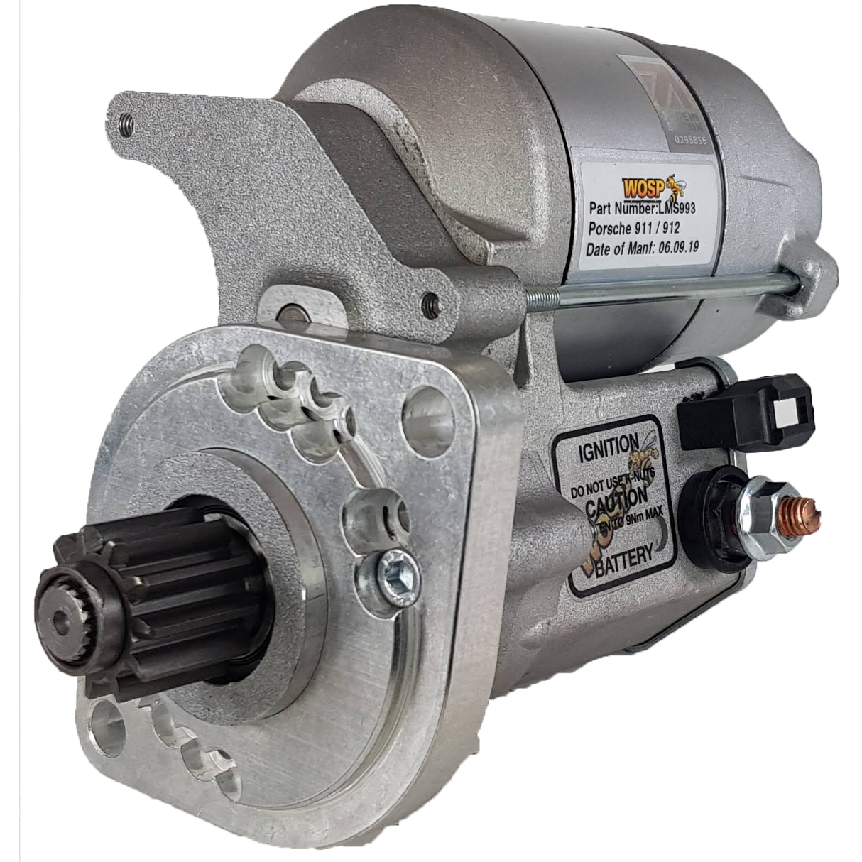 Wosp Porsche 911 / 912 / 959 / VW Beetle / Transporter RH high torque starter motor (LMS993)