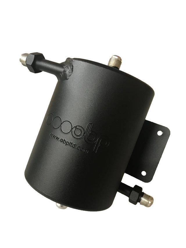 OBP 1 Ltr Bulkhead Mount 'Dark Matter' Fuel Swirl Pot With JIC Fittings