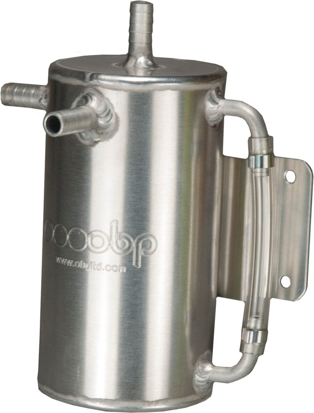 OBP 1 Litre Bulkhead Mount Oil Catch Can (Round)