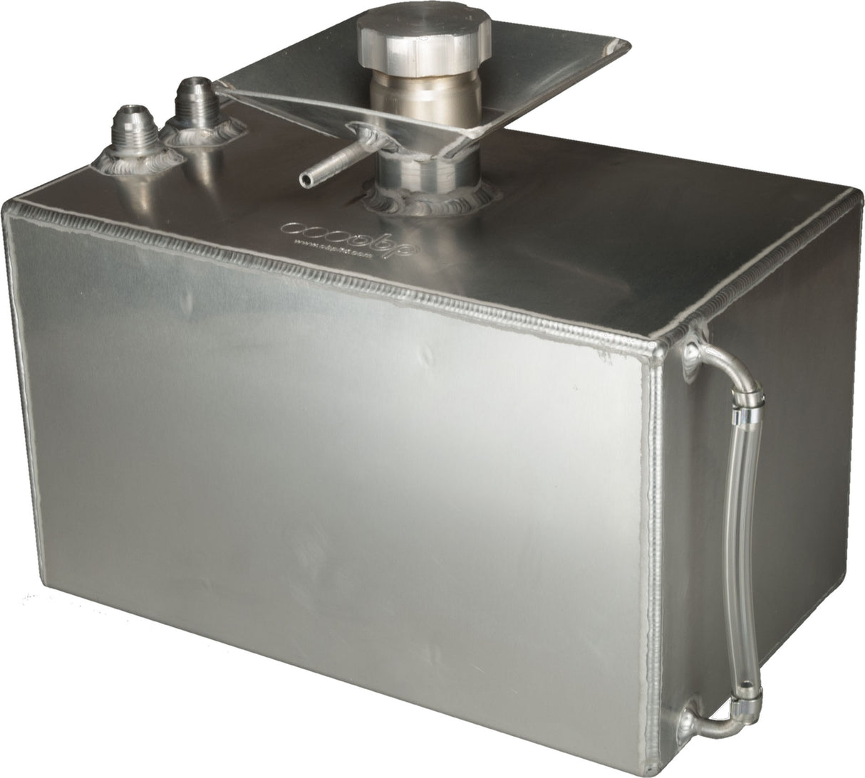 OBP 3 Gallon Square Aluminium Baffled Fuel Tank with 50mm Splash Bowl and JIC Fittings