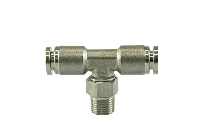 Turbosmart 1/8" NPT Tee Pushloc Fitting - SS - 1/4" (TS-0550-3055)