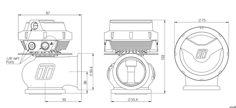 Turbosmart GenV WG40 CompGate40 External Wastegate