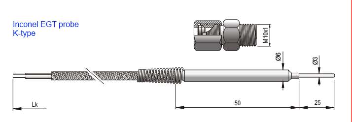 ECU Master EGT k-type Thermocouple