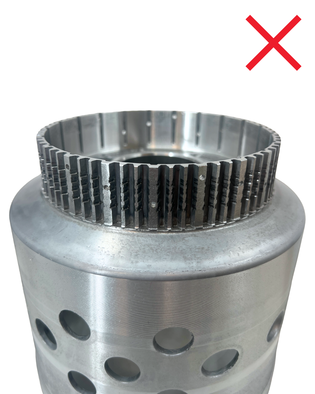 Worn out splines on the ZF 8HP D-drum